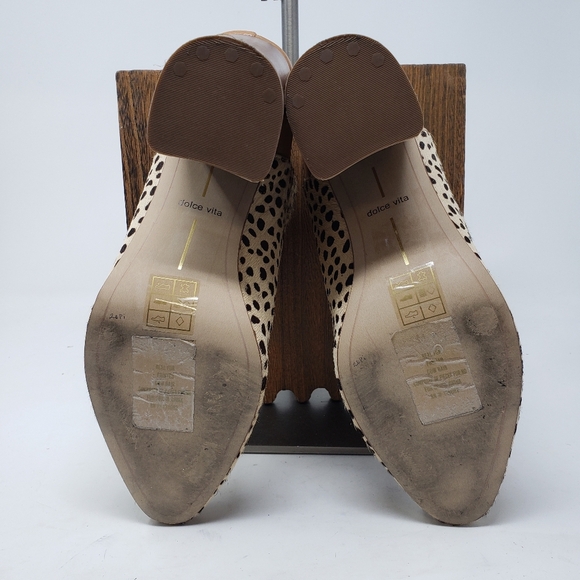 Dolce Vita Renly Calf Hair Cheetah Mules Boots Size 10 - Picture 7 of 8